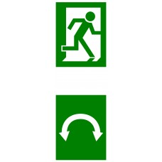 Tájékoztató jelzések - Vészkijárat - jobbra-balra